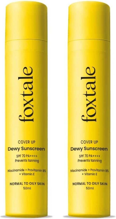 Foxtale Sunscreen - SPF 70 PA++++ Dewy Sunscreen - SPF 70 PA++++ Sunscreen with Niacinamide(100 ml)
