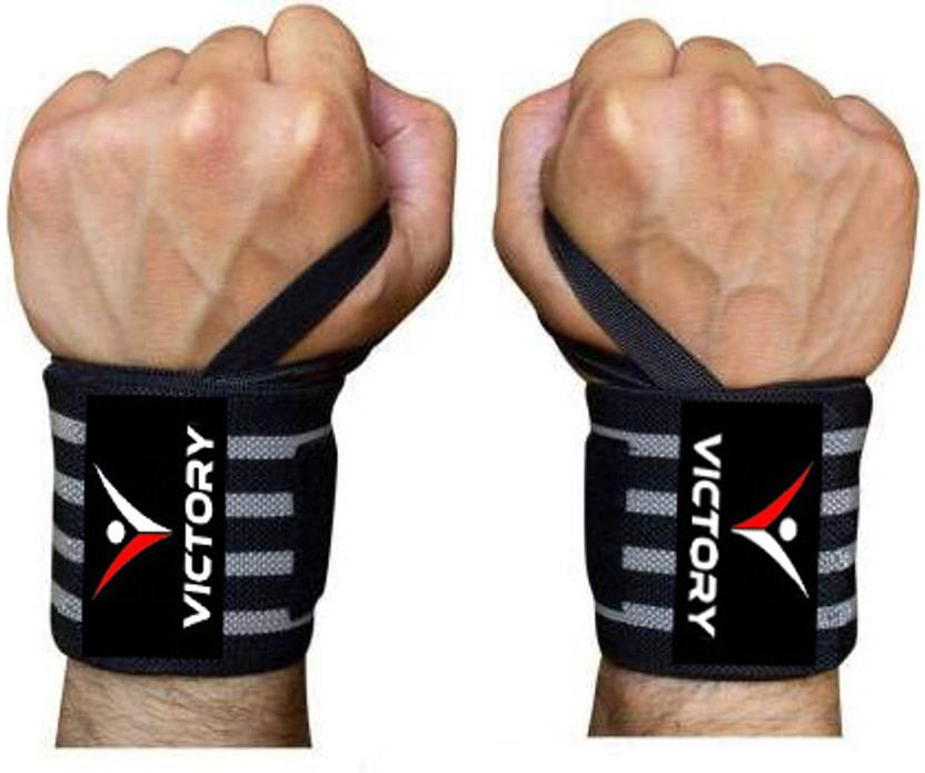 VICTORY Wrap Gym & Fitness Gloves(Grey)