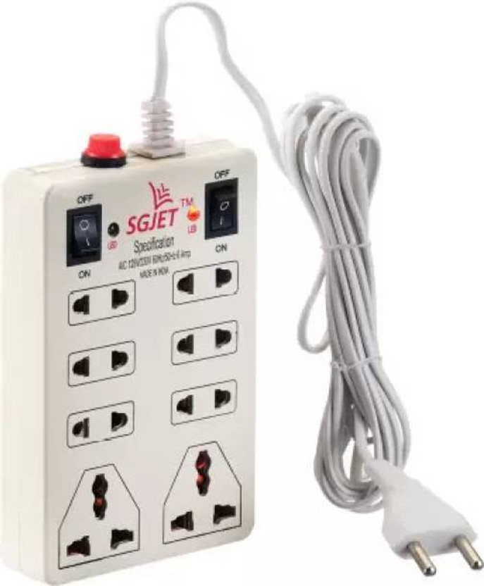 PINGA CB_1452 Extension board 8 Socket Extension Boards 8  Socket Extension Boards(White, 2.5 m)