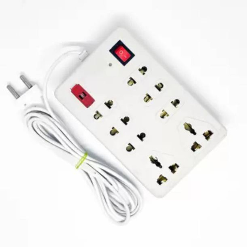 TESLEY CB_1451 Mini Power Strip Surge Protector Electric Board 8 Socket Extension Board 8  Socket Extension Boards(White, 2.5 m)