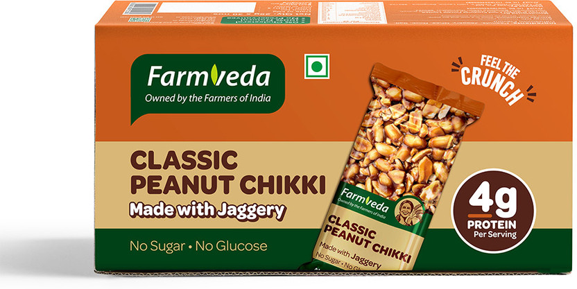 farmveda Classic Peanut Chikki with jaggery(1500 g)