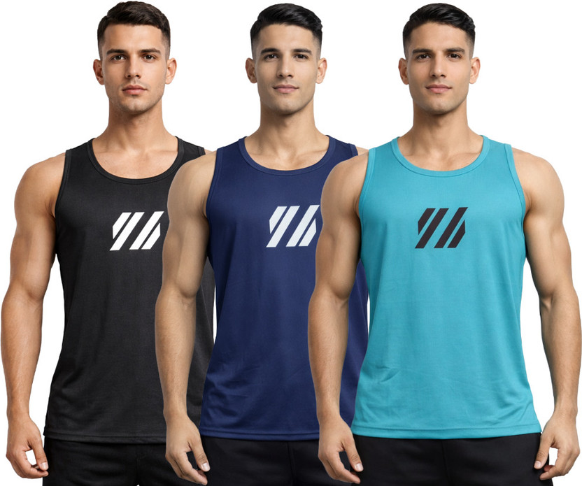 R ROCKIN TEES Self Design Men Round Neck Multicolor T-Shirt