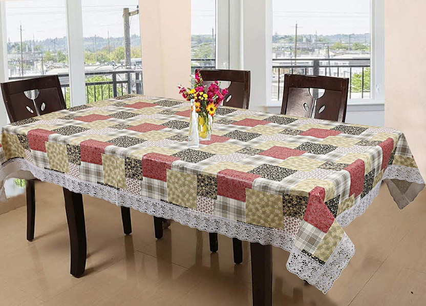 CASA FURNISHING PVC 6 Seater Printed Table Cover(Multicolor)