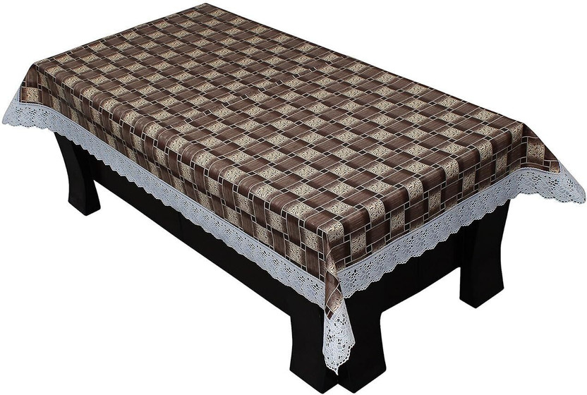 CASA FURNISHING Polyester, Cotton 4 Seater Floral Table Cover(Brown)