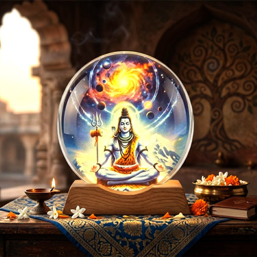 Global Global Reach LED Shiv Lamp – Auspicious Table Light for Pooja Room & Bedroom Night Lamp(9 cm, Blue) - Flipkart Deal