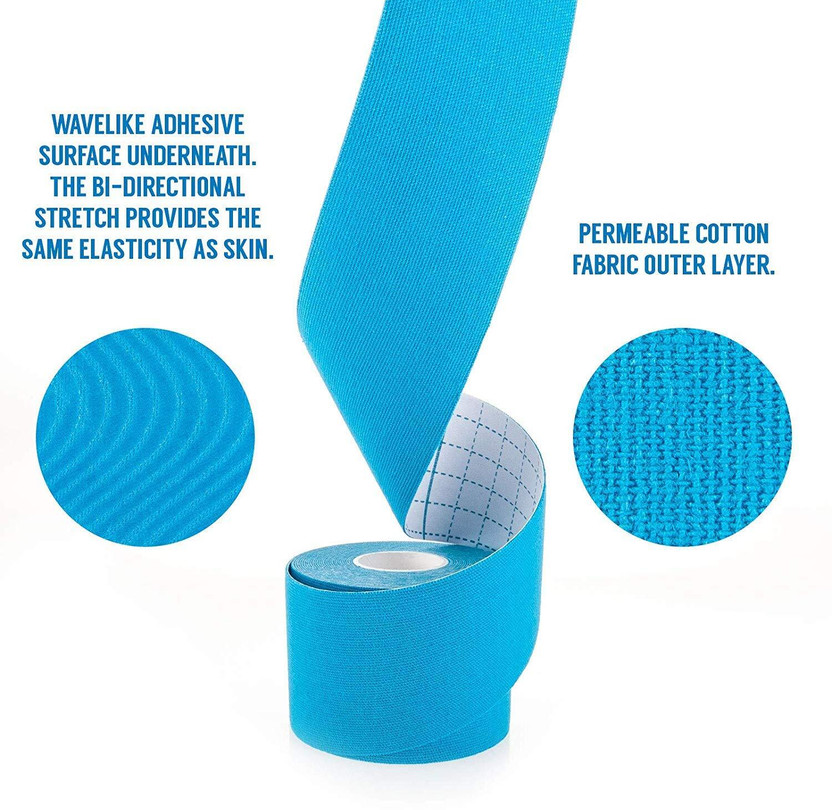 Ramya beauty care Kinesiology Tape Sports Tape Injury, Muscle Support, Pain Relief, Joint Support Ankle Support(Multicolor)