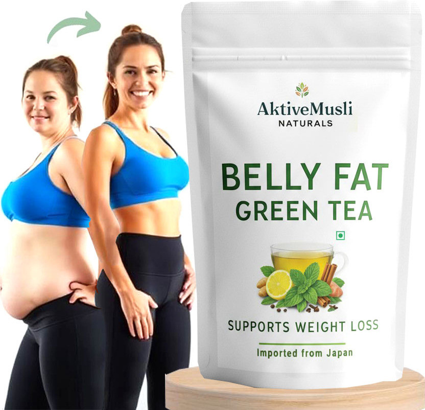 Aktivemusli Green Tea for Natural Body Weight Loss & Belly Fat Lemon Tea Lemon Green Tea Pouch(50 g)