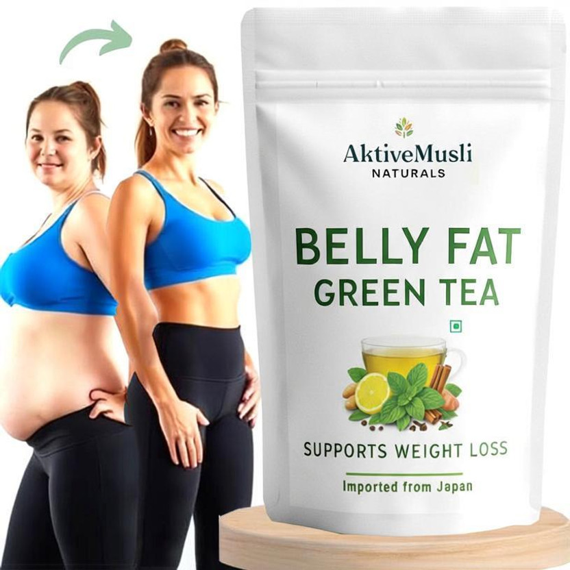 Aktivemusli Green Tea for Natural Body Weight Loss & Belly Fat Lemon Tea Lemon Green Tea Pouch(50 g)