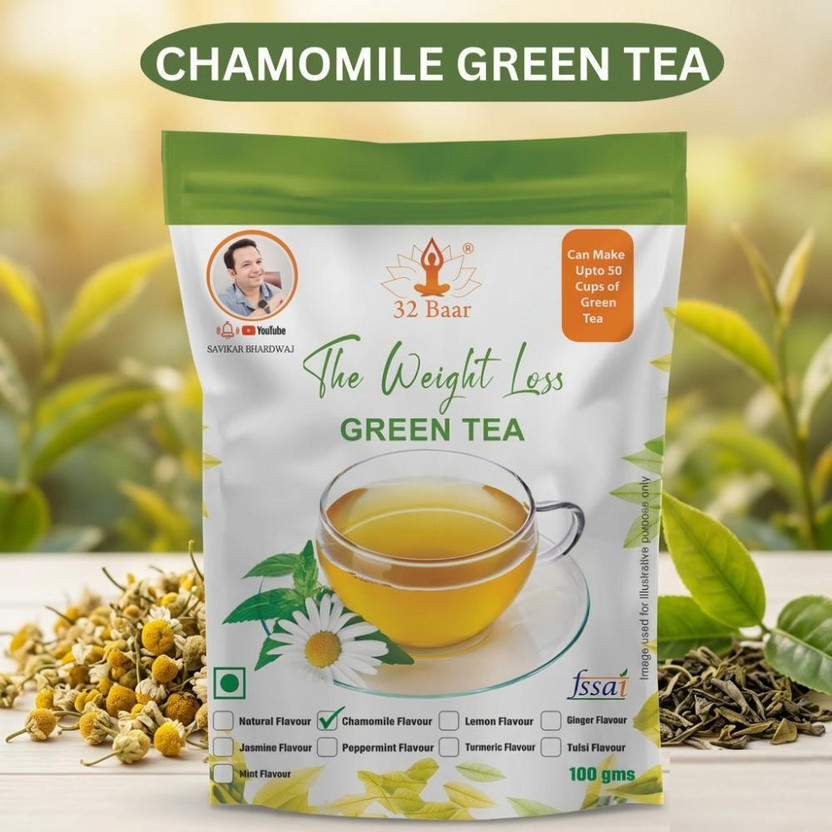 32 Baar Chamomile Chamomile Green Tea Pouch(100 g)