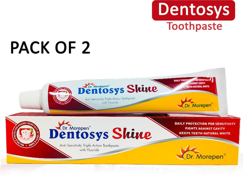 Dentosys Shine Anti - Sensitivity Triple Action Formula for Sensitivity Relief Toothpaste(200 g, Pack of 2)