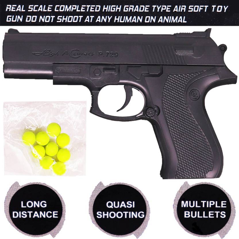 Aseenaa Polly Air Pistol PUBG Toy Gun & Bullets For Boys Girls & Kids