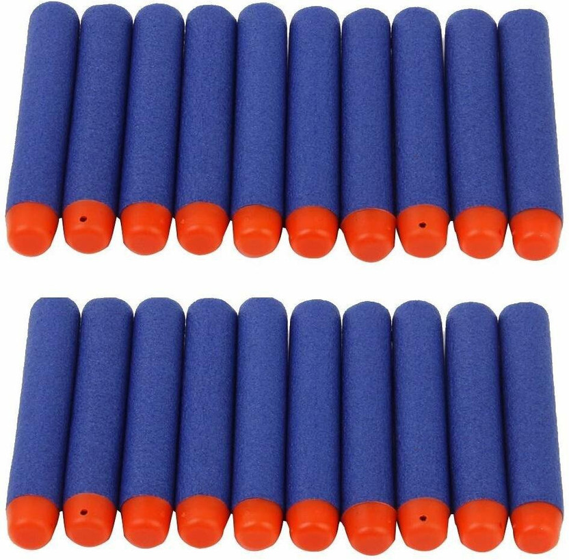 bhauvik Toy Bullet Foam Dart Bullets for Nurf N Strike Elite Guns, 20 -Piece , Blue Darts & Plastic Bullets(Blue)