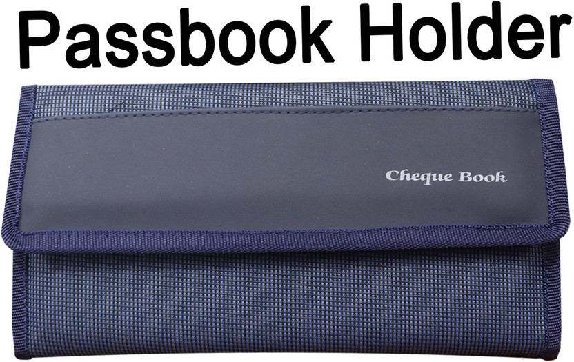 Kopila Multiple Cheque Book Holder,Matte Material,Holds Upto 3 Chequebook,6 Card,1 Pen(Blue)