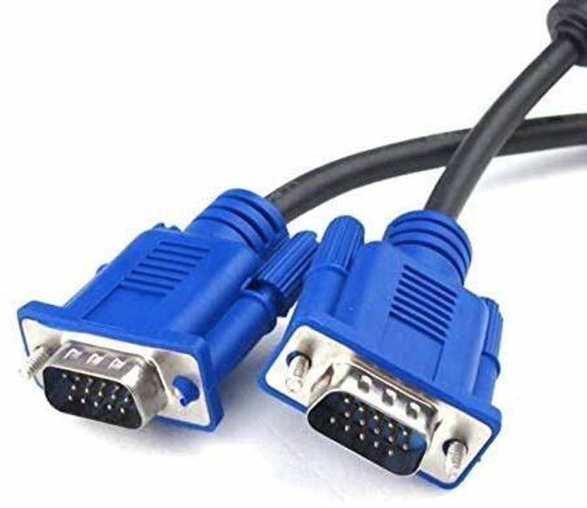 DEVBHOOMI DVI Cable 1 m DB -Male to Male VGA Cable 1 MeterVGA to VGA Converter Monitor Plasma(Compatible with PC CPU LED VGA to VGA Converter Monitor Plasma, Blue)