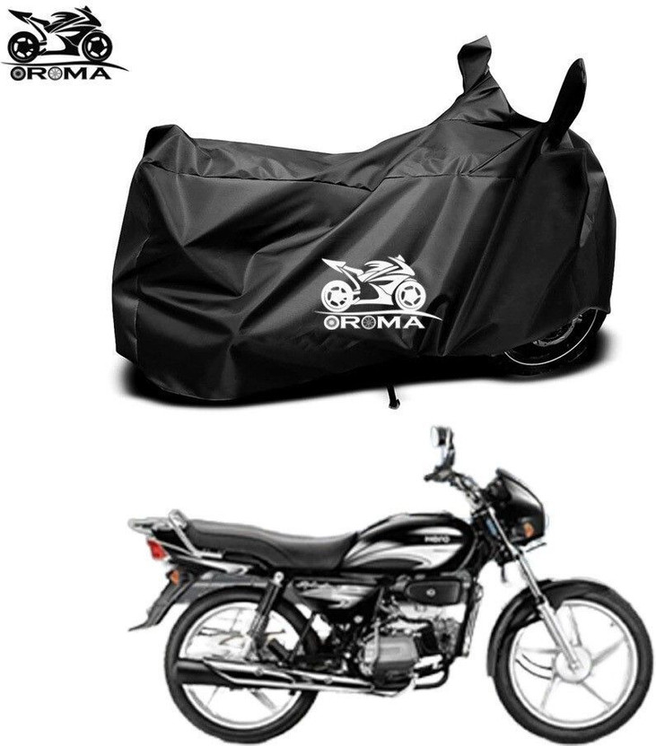 Oroma Waterproof Two Wheeler Cover for Hero(Splendor Plus, Black)