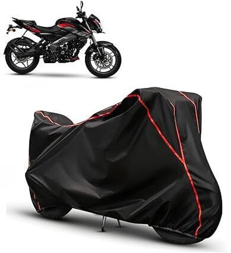VELOROOF Waterproof Two Wheeler Cover for Bajaj(Pulsar NS-160, Black, Red)