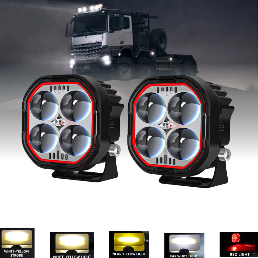 Rhtdm Rhtdm 4LED Light Multi-Mode Spot Beam Fog Driving Headlight Motorbike, Car, Truck, Van LED (12 V, 40 W)(Universal For Car, Pack of 2) - Flipkart Deal
