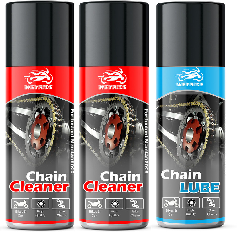 Weyride Bike Chain Cleaner Spray and Bike Lubricant For Bike Wa_a3 & Bicycle Chain Cleaner Lubricant & Protects Chain Oil (150ml Each) Chain Oil(450 ml, Pack of 3)