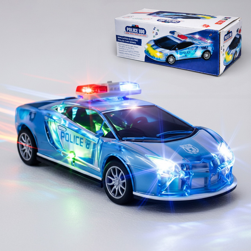 Forbuz Police Car Toy for Kids (4+ Years) with Flashing Lights(Blue)