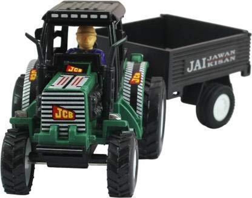 Ragiluxe Farm Tractor Trolley Toy for Kids with Trailer Farming Vehicle(Multicolor, Pack of: 1)