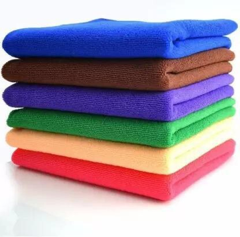 MEGAKLEEN Microfiber Vehicle Washing  Cloth(Pack Of 6, 280 GSM)