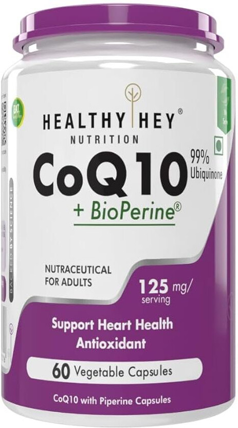 HealthyHey Nutrition Coq10 With Bioperine 125 Mg - 60 Capsules(125 mg)