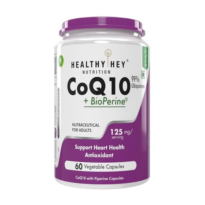 HealthyHey Nutrition Coq10 With Bioperine 125 Mg - 60 Capsules(125 mg)