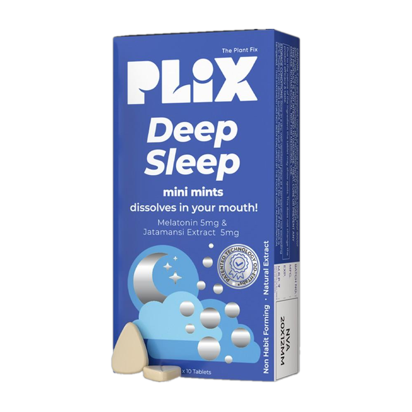The Plant Fix Plix Deep 5g Melatonin Sleeping Pills, Oral Dissolving mints for restful sleep(30 Tablets)
