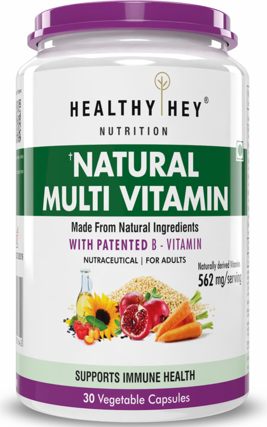 HealthyHey Nutrition 100% Natural Multivitamin from Natural Ingredients(30 Capsules)