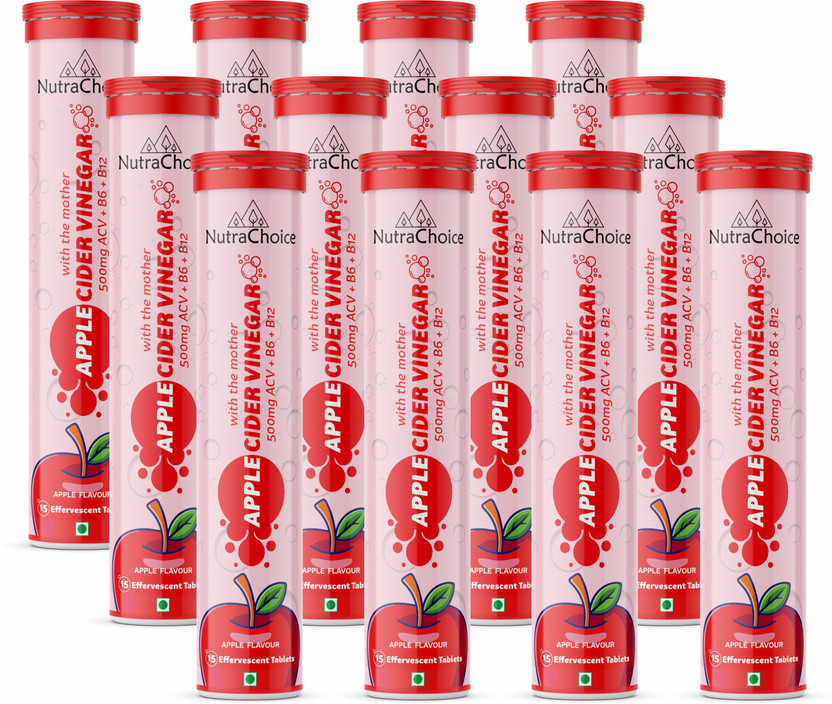 NutraChoice Apple Cider Vinegar for Weight Loss with Mother(12 x 15 Tablets)
