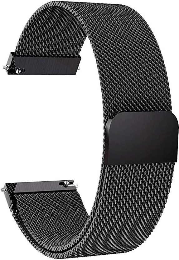 Samsung LN KART 20 mm Metal Magnetic Clasp 20MM Strap Compatible with Amazfit GTS 2 Mini, Amazfit Bip, Amazfit GTS, Samsung Galaxy Watch & Watches with Lug Size 20mm Only, Mesh Loop Strap Smart Watch Strap(Black) - Flipkart Deal