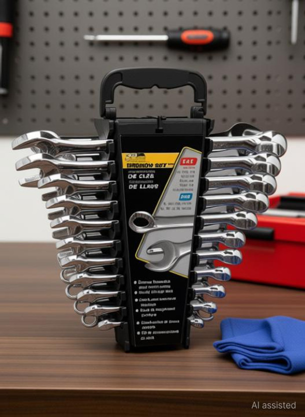 TADMOS TDW-0058 spanner hand tool kit Dimond Quality set Double Sided Combination Wrench(Pack of 12)