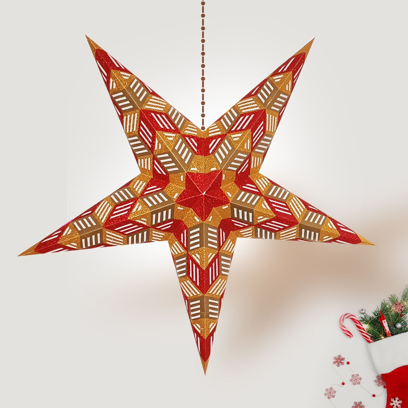 ME&YOU Foldable Paper Star for Diwali, Christmas & Seasonal Celebrations Hanging Star Pack of 1