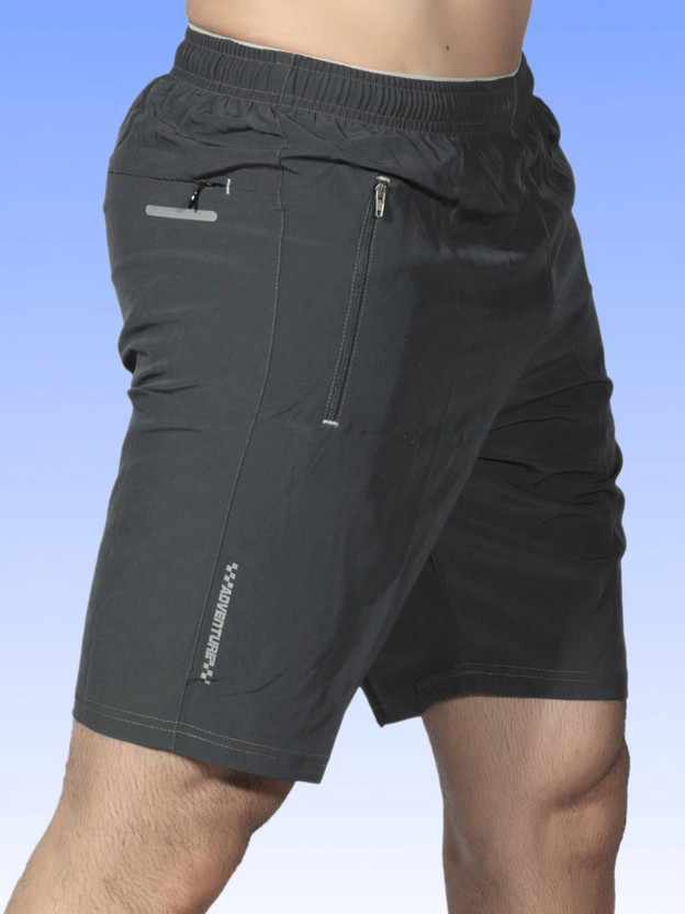 Renessa Printed Men Dark Grey Gym Shorts
