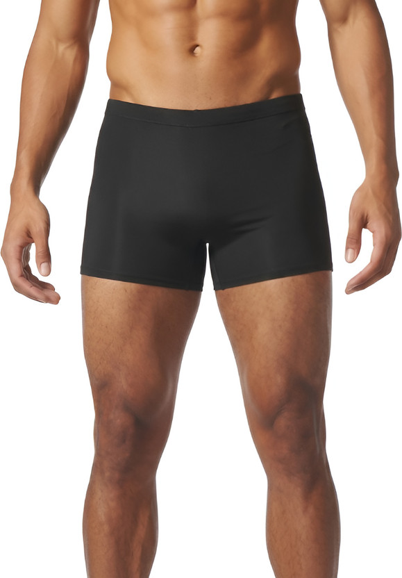 luxify Solid Men Black Compression Shorts