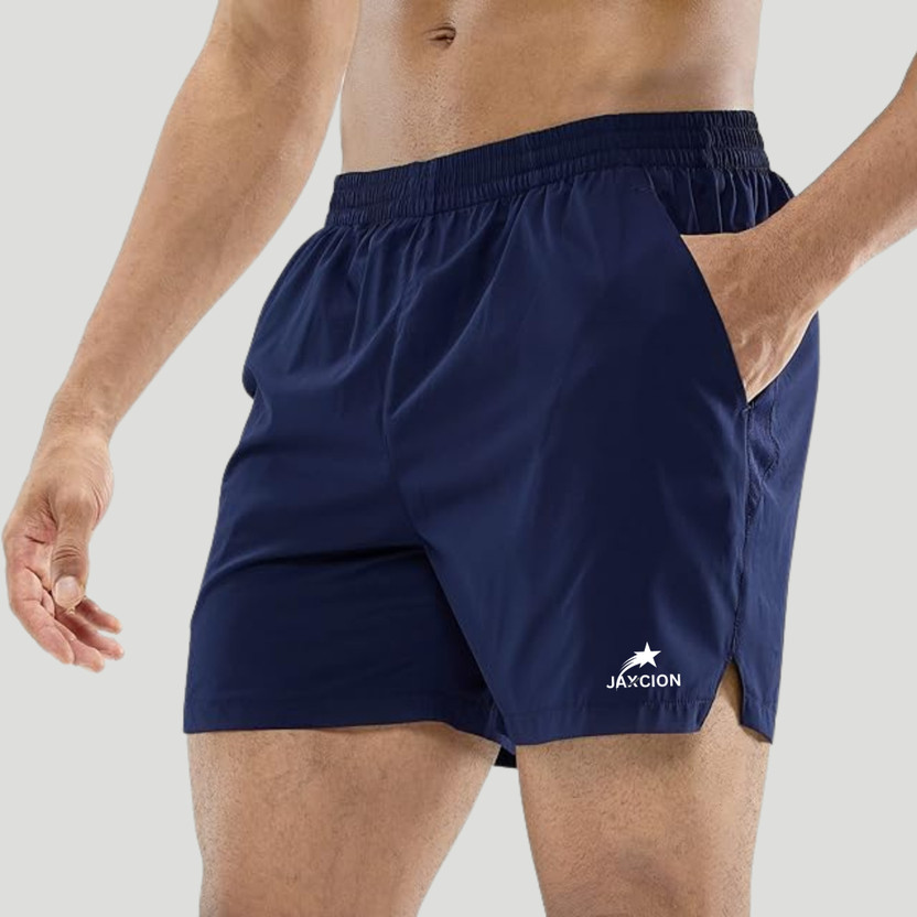 jaxcion Solid Men Blue Gym Shorts