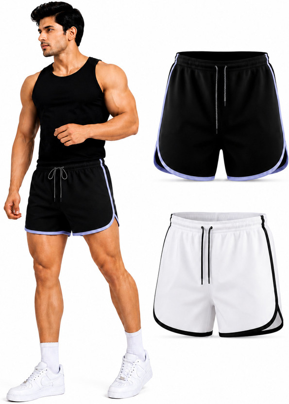 orxx orxx Printed Men White, Black Running Shorts, Gym Shorts - Flipkart Deal
