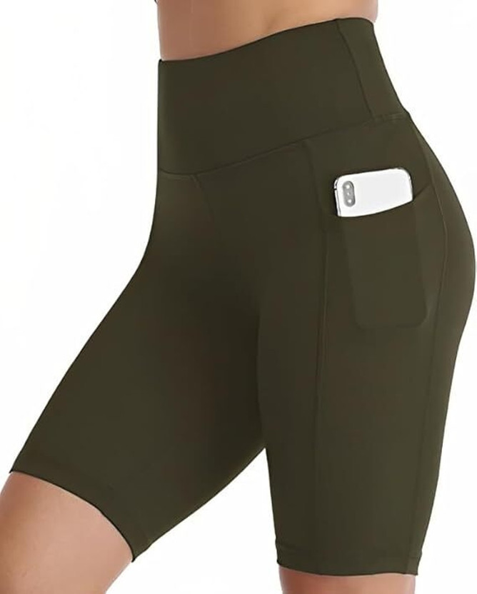 Sigma Sigma Fashion Solid Women Dark Green Cycling Shorts, High Waist Shorts, Gym Shorts, Running Shorts, Sports Shorts - Flipkart Deal