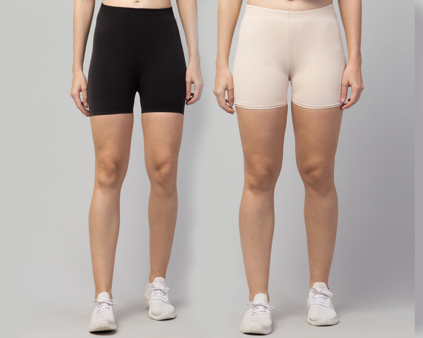 ARSHEEN ADORE Solid Women Black Sports Shorts
