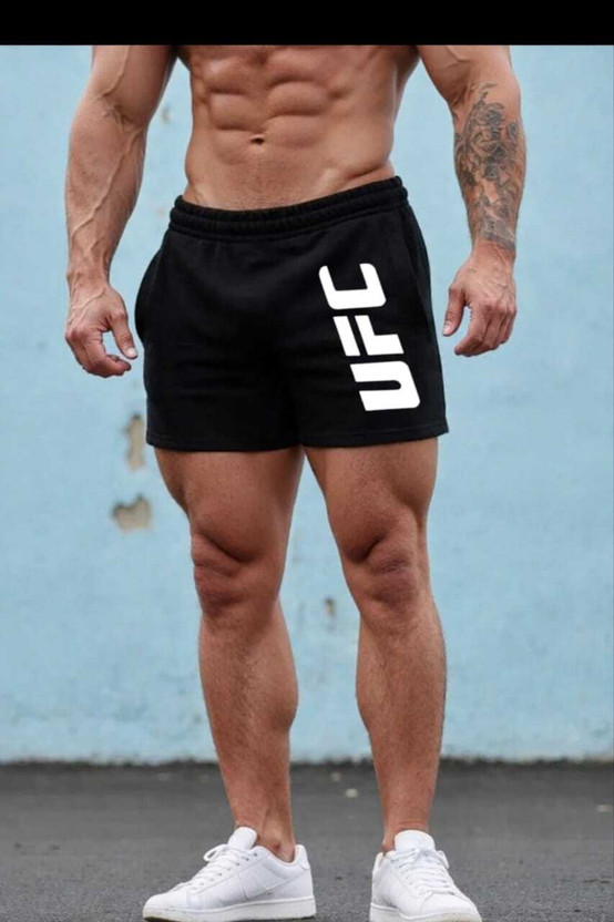 classic rocks Solid, Graphic Print Men Black Gym Shorts, Sports Shorts, Casual Shorts