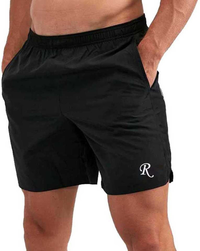 Review lable Solid Men Black Gym Shorts, Running Shorts, Basic Shorts, Cycling Shorts, Sports Shorts, Regular Shorts