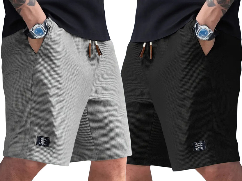 sti Self Design Men Multicolor Regular Shorts