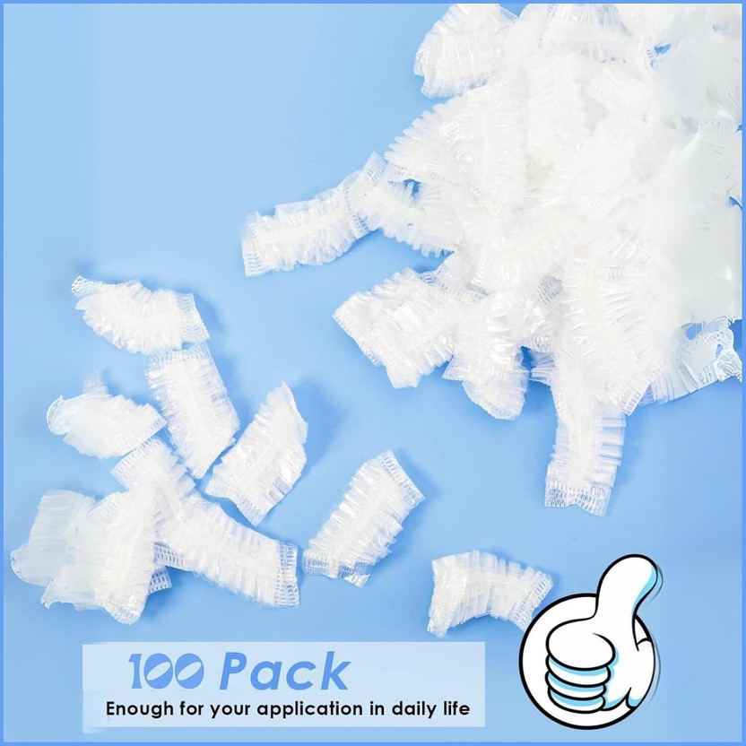 MAITRI ENTERPRISE 100Pc Clear Ear Protector Waterproof Ear Covers for Hair Dye,Shower,Salon,Spa144