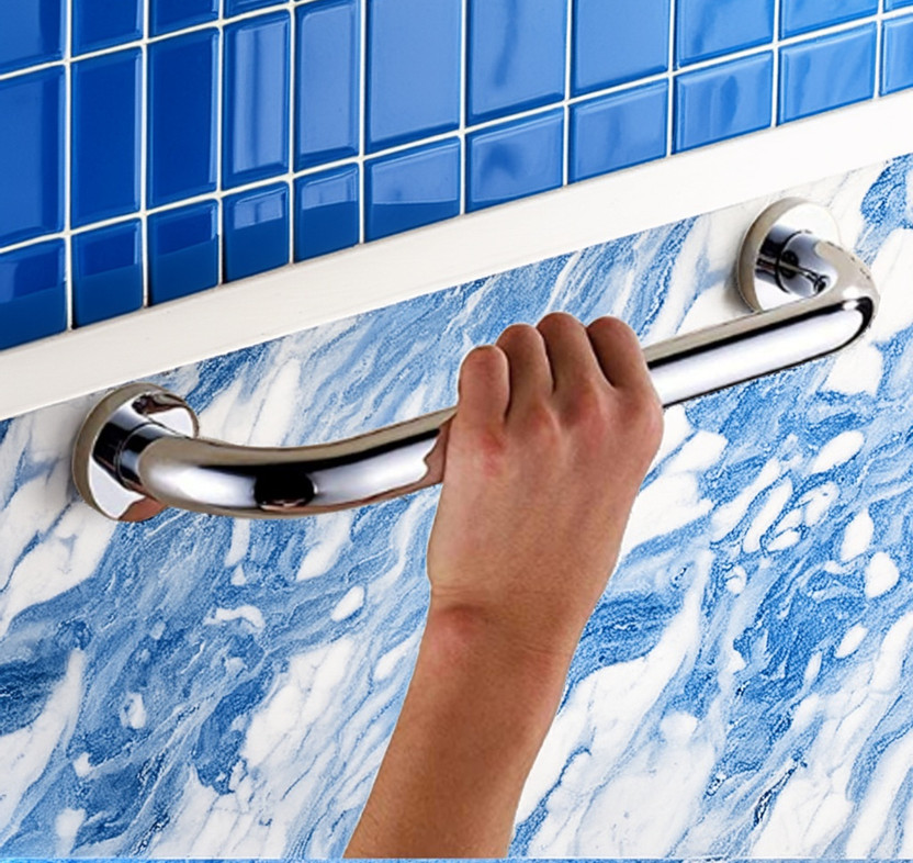 Bhanmati Bhanmati sanitary Items 100% Stainless Steel 304 Heavy Duty Grab bar "9" for Bathroom Shower Grab Bar(COUNTY CHROME 28 cm) - Flipkart Deal