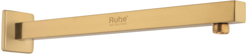 RUHE Square Shower Arm with Wall Flange 304-Grade S.S Shower Arm for Overhead Showers Shower Head
