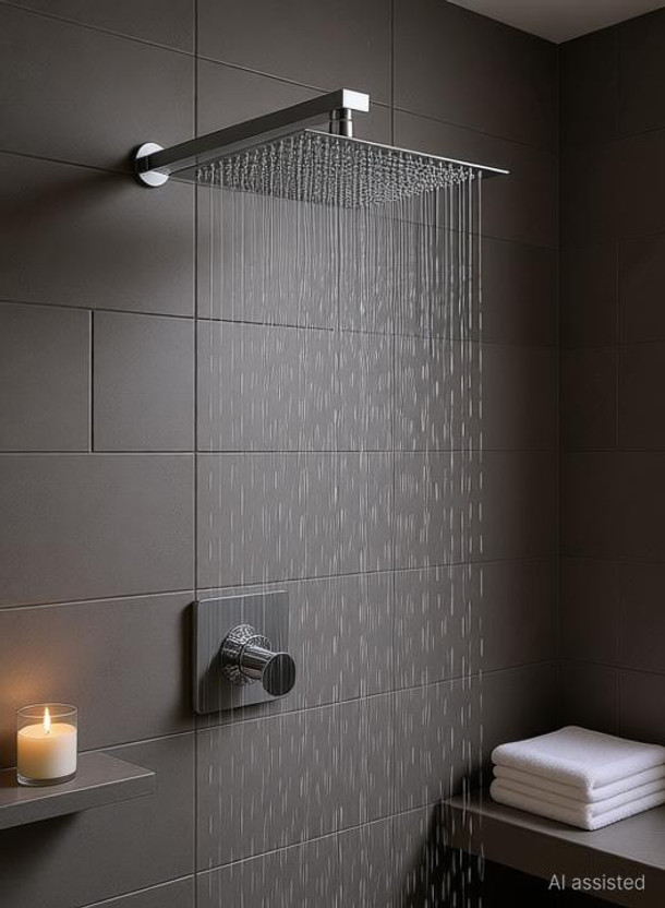 iSTAR 6"x 6" Premium Quality SS Ultra Slim Square Rain Shower Head Shower Head
