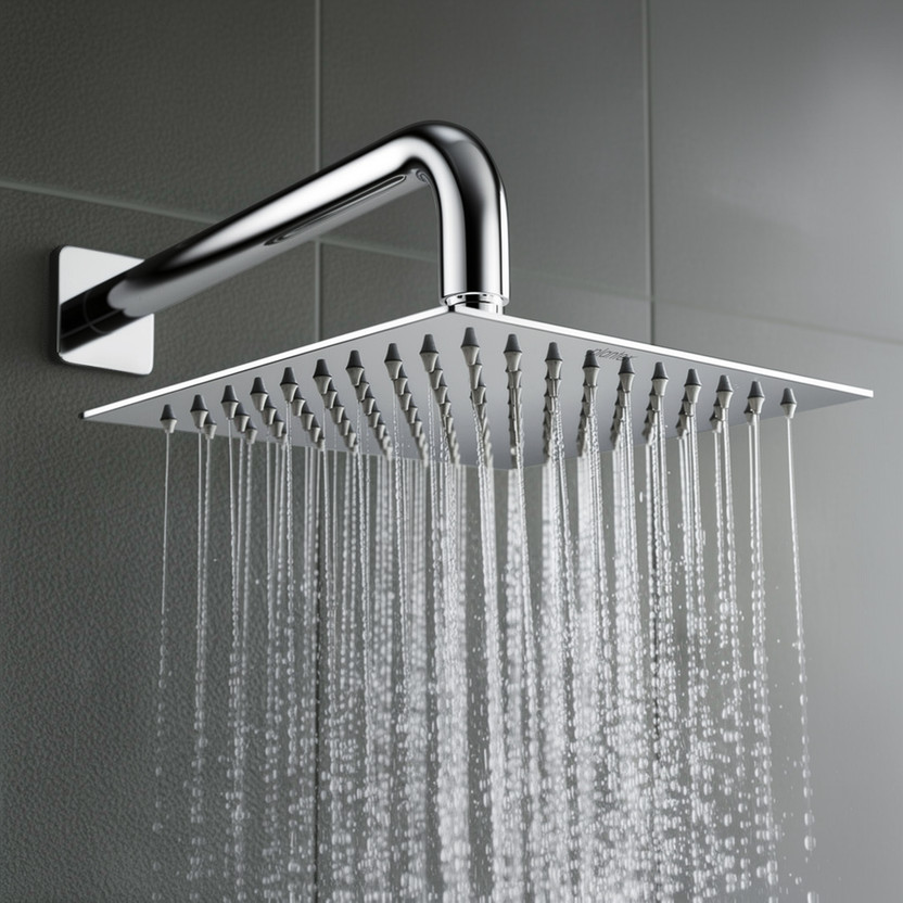 Plantex Stainless Steel Shower Head for Bathroom/Rain Shower Head/Shower-(8x8 In) Shower Head