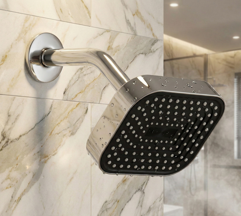Prestige ABS,4-INCH Single Flow 3D Overhead Shower With 9inch Round arm Shower Head