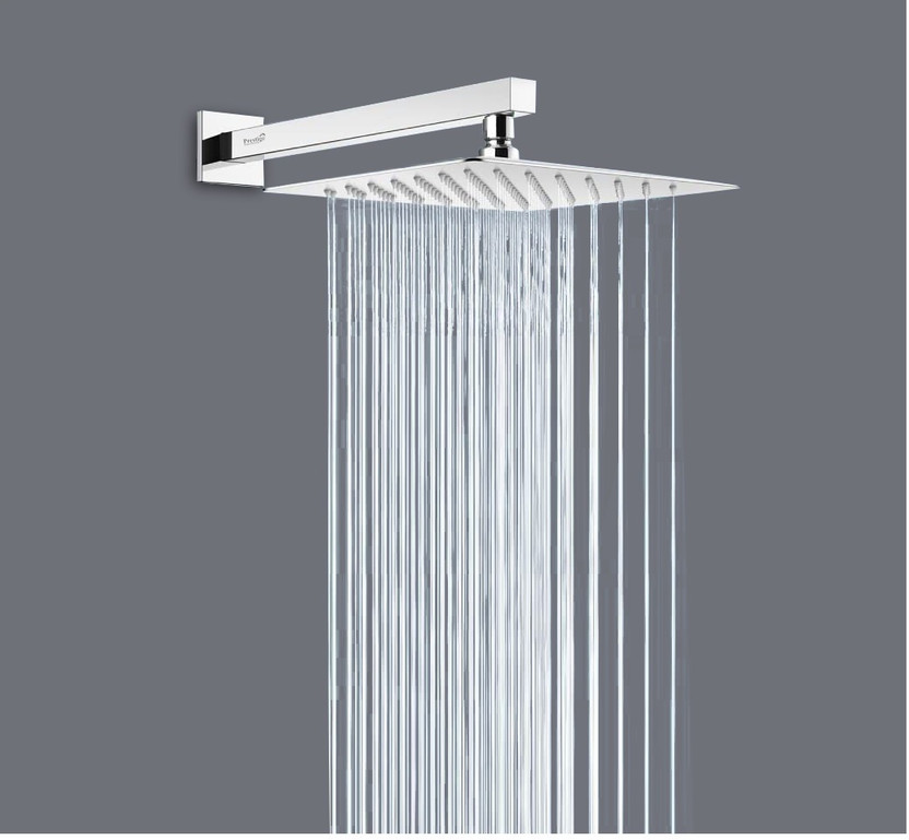 Prestige 6"x6" Ultra Slim Shower with 12inch Brass Thread Arm Shower Head