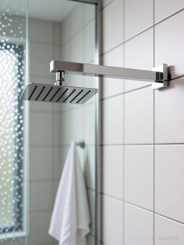 Ramya 4x4 Premium Quality Stainless Steel Shower Head With 9inch Square Arm Shower Head
